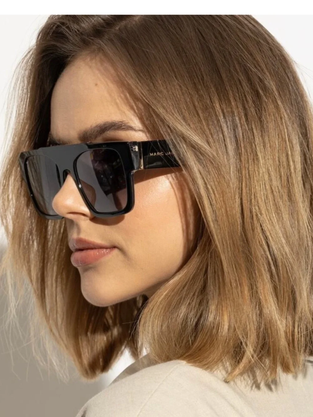 Marc Jacobs Black Oversized Square Sunglasses unisex